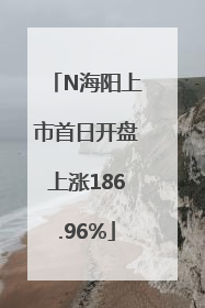 N海阳上市首日开盘上涨186.96%